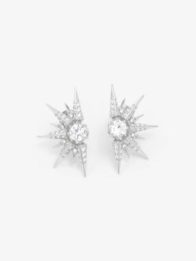 Melinda Maria Gabriella Sunburst Stud Earrings Silver NEW - FIRM ✨️
